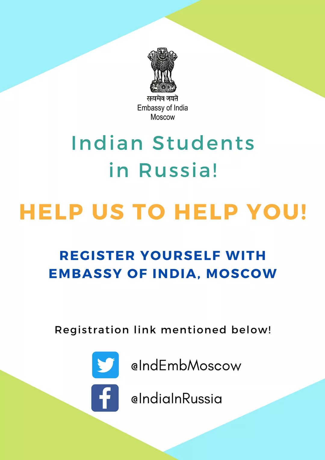 Indian Students in Russia - COVID-19 Initiative by Embassy of India